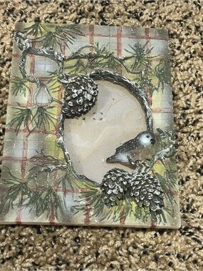 50%offw❤️ 3d bird and pinecones Christmas Resin Picture Frame cottage